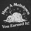  Have A Meltdown You Earned It Snowman Womens T Shirt 