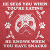  He Sees You When Youre Eating Womens T Shirt 