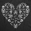  Heart Skeleton Bones Womens T Shirt 