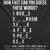  How Fast Can You Guess These Words Womens T Shirt 