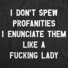  I Dont Spew Profanities I Enunciate Them Lke A Fucking Lady Womens T Shirt 
