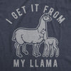  I Get It From My Llama Womens T Shirt 
