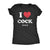  I Heart Cock Tails Womens T Shirt 