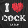  I Heart Cock Tails Womens T Shirt 
