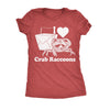  I Heart Crab Raccoons Womens T Shirt 