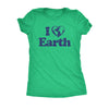  I Heart Earth Womens T Shirt 