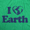  I Heart Earth Womens T Shirt 