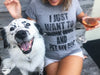  I Just Want To Drink Wine And Pet My Dog Womens T Shirt 