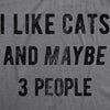  I Like Cats And Maybe 3 People Womens T Shirt 