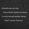  I Watch Murder Shows Womens T Shirt 