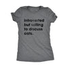  Introverted But Willing To Discuss Cats Womens T Shirt 
