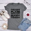  Ive Got Plans With My Bunny Tonight Womens T Shirt 