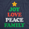  Joy Peace Love Family Womens T Shirt 