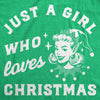 Just A Girl Who Loves Christmas Womens T Shirt 