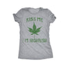  Kiss Me Im Highrish Womens T Shirt 