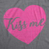  Kiss Me Script Heart Womens T Shirt 