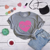  Kiss Me Script Heart Womens T Shirt 