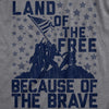  Land Of The Free Because Of The Brave Womens T Shirt 
