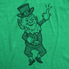  Leprechaun Middle Finger Womens T Shirt 