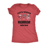  Lets Watch Horror Movies Womens T Shirt 