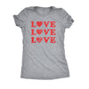 Love 3 Hearts Womens T Shirt 