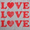  Love 3 Hearts Womens T Shirt 