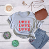  Love 3 Hearts Womens T Shirt 