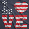  Love American Flag Womens T Shirt 