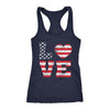 Love American Flag Womens Tank Top