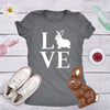  Love Bunny Womens T Shirt 