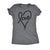  Love Cursive Heart Womens T Shirt 