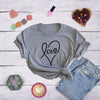  Love Cursive Heart Womens T Shirt 