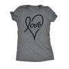  Love Cursive Heart Womens T Shirt 