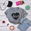  Love Heart Script Womens T Shirt 