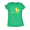  Lucky Duck Clover Womens T Shirt 