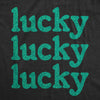  Lucky Lucky Lucky Green Glitter Womens T Shirt 
