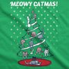  Meowy Christmas Cat Tree Ugly Christmas Sweater Womens T Shirt 