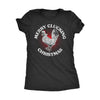  Merry Clucking Christmas Womens T Shirt 