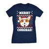  Merry Corgmas Ugly Christmas Sweater Womens T Shirt 