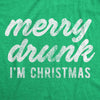  Merry Drunk Im Christmas Womens T Shirt 