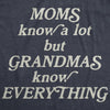  Moms Know A Lot But Grandmas Know Everything Womens T Shirt 
