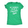  My Favorite Color Is Christmas Lights Womens T Shirt 