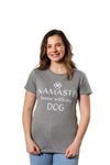  Namaste Home With My Dog Womens T Shirt 