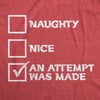  Naughty Nice An Attempt Was Made Womens T Shirt 