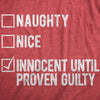  Naughty Nice Innocent Until Proven Guilty Womens T Shirt 