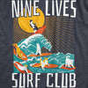  Nine Lives Surf Club Womens T Shirt 