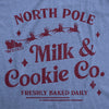  North Pole Milk And Cookie Co Womens T Shirt 