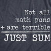  Not All Math Puns Are Terrible Just Sum Womens T Shirt 