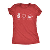  Peace Love Christmas Womens T Shirt 