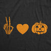  Peace Love Jack o lantern Womens T Shirt 